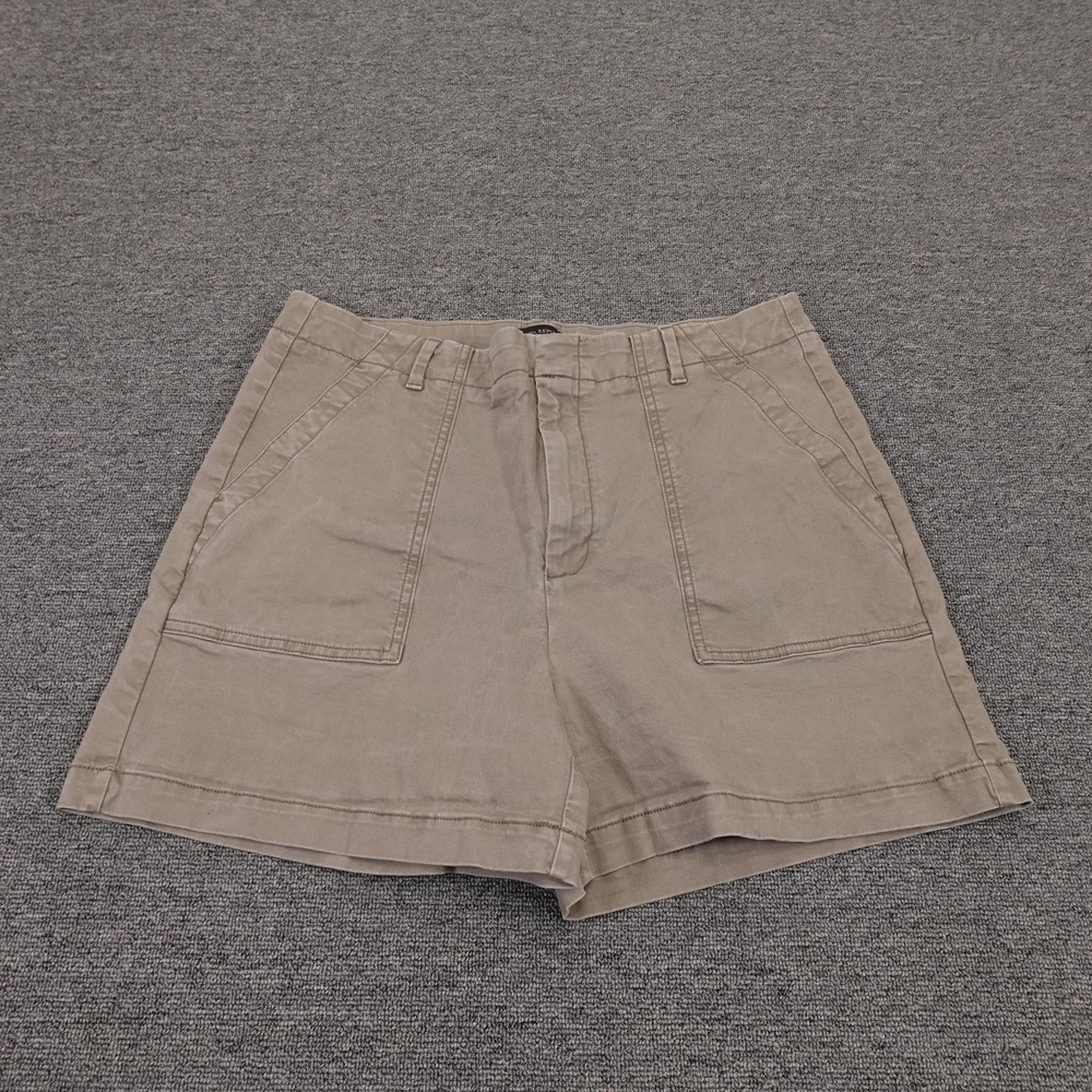 Banana Republic Shorts Womens 14 Beige Chino Twill Utility Pockets Casual Summer